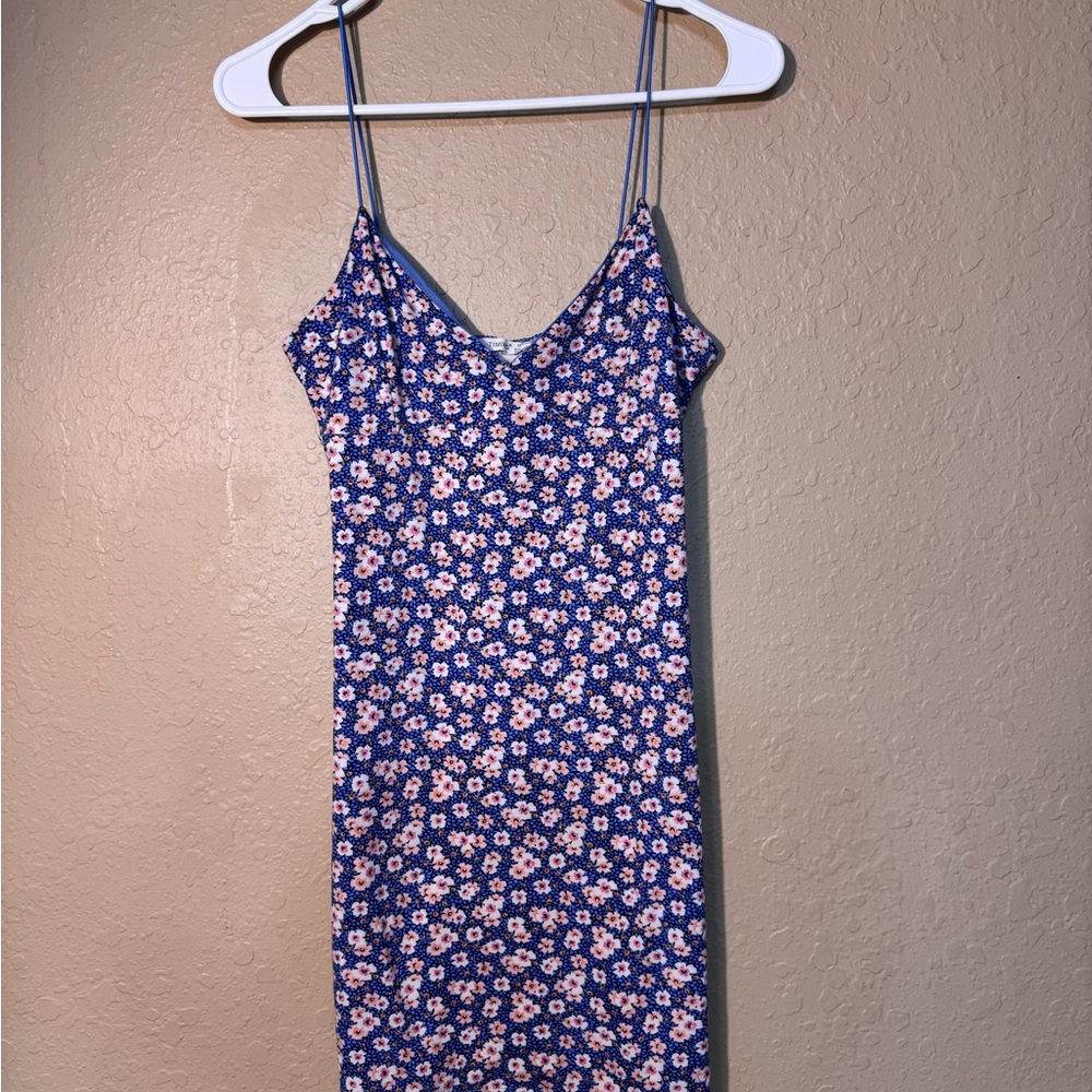 Francesca’s Floral Sundress Spaghetti Strap Dress